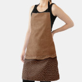 Tablier Cuir pointu : gris, noir arrière - plan. (Insitu)