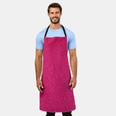 Tablier Cuir rose peau texture cuir (Porté)