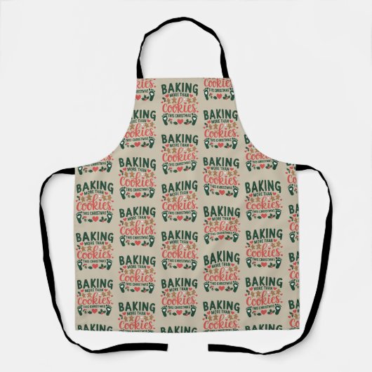 Tablier Cuire plus que des biscuits ce Noël Grossesse (Recto)