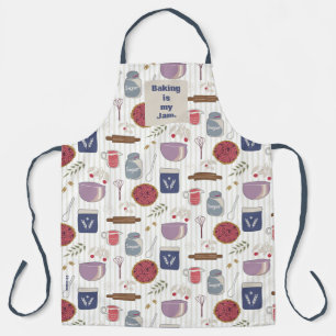Tablier Cuire un motif en tissu à tarte avec patch personn