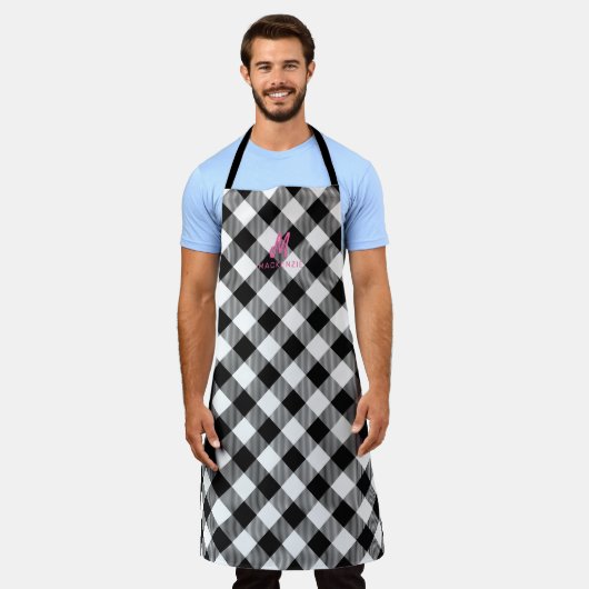 Tablier Cuisine à plat monographique blanche à base de buf (Porté)