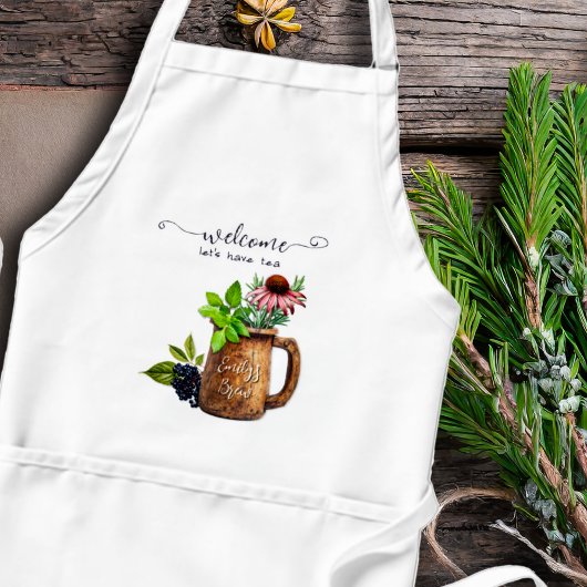 Tablier Cuisine À Thé Herbale Brasseur Apron Avec Poches