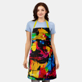 Tablier Cuisine Abstraite moderne et artistique (Porté)