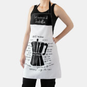 Tablier Cuisine art Italien Espresso café noir (Insitu)