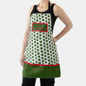 Tablier Cuisine aux fraises à carreaux vert et blanc (Insitu)