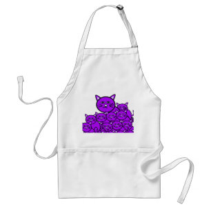 Tablier Cuisine avec chats violets