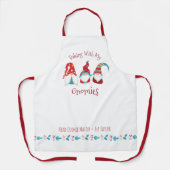 Tablier Cuisine avec mes Gnomies Moderne Funny Holiday Nor (Recto)