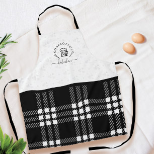 Tablier Cuisine BlackPlaid Personnalisée Whisk & Stand Mi