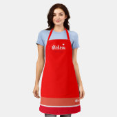 Tablier Cuisine Chef Apron Rouge (Porté)