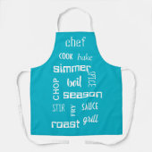 Tablier Cuisine Chef Mots Ai Aqua Apron (Recto)