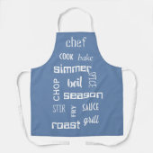 Tablier Cuisine Chef Mots Apron Bleu (Recto)