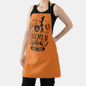Tablier Cuisine cool sorcière art mot Halloween (Insitu)