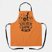 Tablier Cuisine cool sorcière art mot Halloween (Recto)