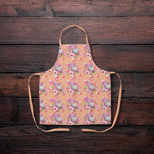 Tablier Cuisine Cupcake & Mixer Colorée Poche Apron