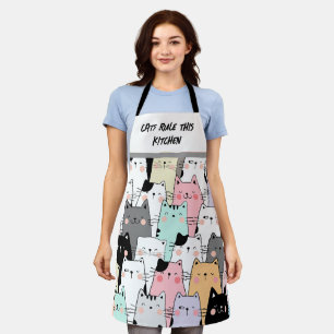 Tablier Cuisine d'amour de chat humour