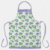 Tablier Cuisine d'aquarelle herbes et Motif de lavande (Recto)