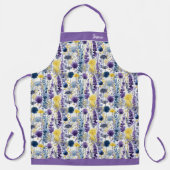 Tablier Cuisine d'aquarelle herbes et Motif de lavande (Recto)