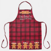 Tablier Cuisine de biscuits Plaid pain d'épices Monogramme (Recto)