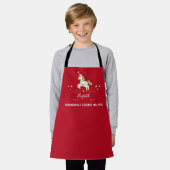 Tablier Cuisine de biscuits Unicorne Christmas Kids (Porté)