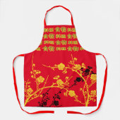 Tablier Cuisine de cuisine de kanji en fleurs de cerisier (Recto)