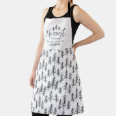 Tablier Cuisine de famille de Noël monochrome moderne (Insitu)