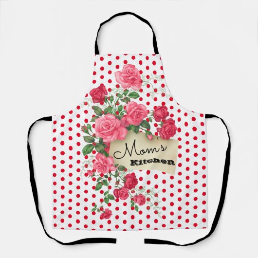 Tablier Cuisine de maman Rose personnalisé Apron (Recto)