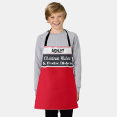 Tablier Cuisine de Noël personnalisée Cuisine rouge (Porté)