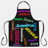 Tablier Cuisine de nom répétée ou d'artisanat Cadeau d'ann (Recto)