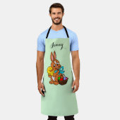 Tablier Cuisine de Pâques et lapin mignon Apron (Porté)