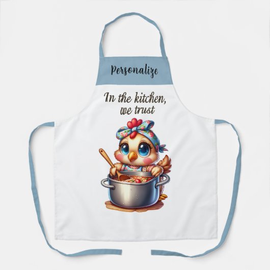 Tablier Cuisine de poulet mignonne sur le devis de cuisine (Recto)