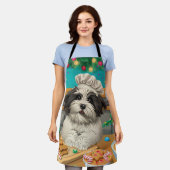 Tablier Cuisine de vacances Havanaise : Noël festif (Porté)