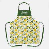 Tablier Cuisine d'été au citron jaune (Recto)