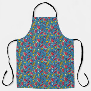 Tablier Cuisine d'été pastèque maïs et fruits 