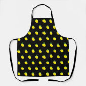 Tablier Cuisine du chef noir avec citrons (Recto)