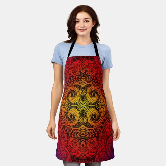 Tablier Cuisine en couleur Doodle Apron (Porté)