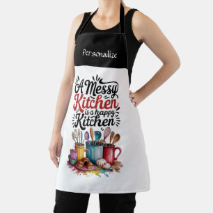 Tablier Cuisine en désordre Cuisine heureuse Citation drôl