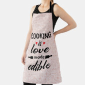 Tablier Cuisine est amour drôle slogan (Insitu)