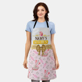 Tablier Cuisine et aquarelle de Nom Personnalisé cupcake r (Porté)