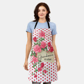 Tablier Cuisine florale de grand-mère personnalisée (Porté)