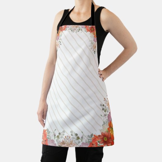 Tablier Cuisine florale rustique élégante (Insitu)