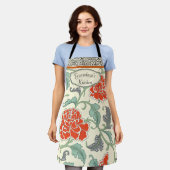 Tablier Cuisine grand-mère personnalisée Fleur japonaise (Porté)