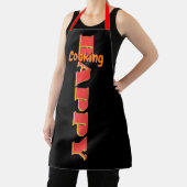 Tablier Cuisine Heureuse Chef Rouge Noir (Insitu)