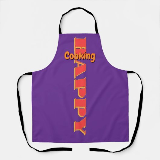Tablier Cuisine Heureuse Violette (Recto)