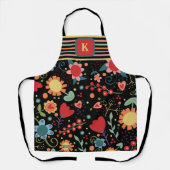 Tablier Cuisine initiale florale mignonne Femmes (Recto)