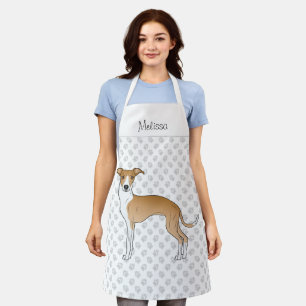 Tablier Cuisine Italienne Faune Et Blanc Greyhound Avec No