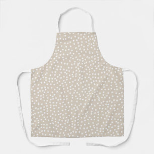 Tablier Cuisine moderne Boho beige Polka Dot