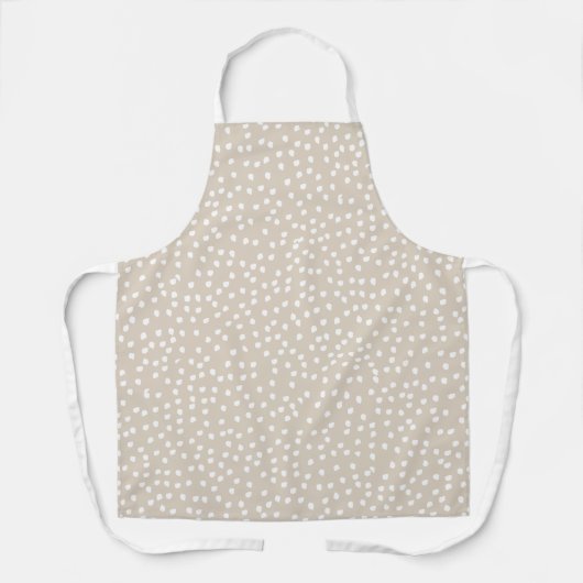 Tablier Cuisine moderne Boho beige Polka Dot (Recto)