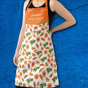 Tablier Cuisine Orange Personnalisée Unisex, Fruit Unisex