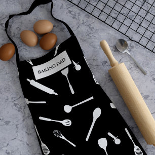 Tablier Cuisine Papa noir et blanc Ustensile de cuisine ta