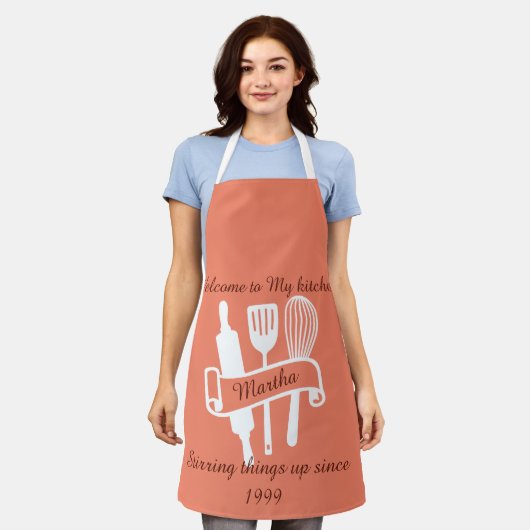 Tablier Cuisine personnalisée  (Porté)